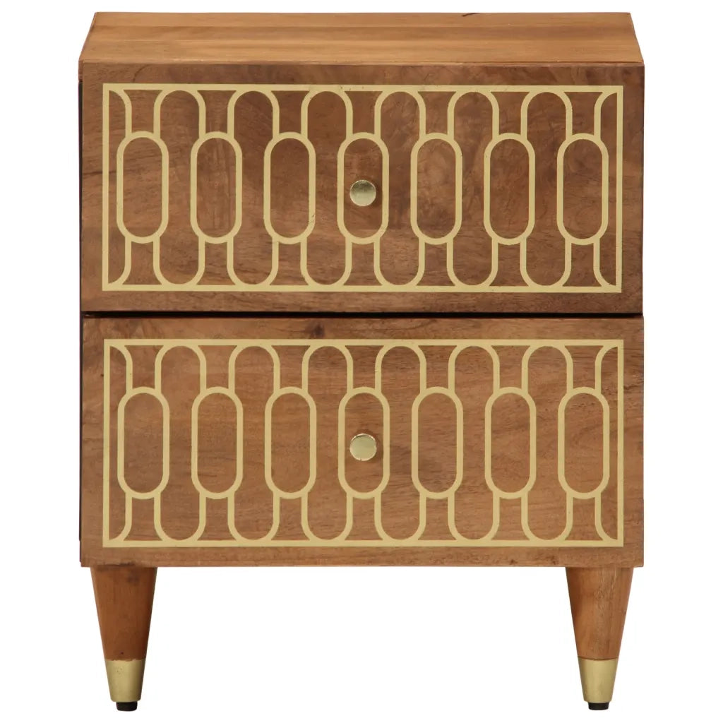 vidaXL Comodino 40x33x46 cm in Legno Massello di Mango