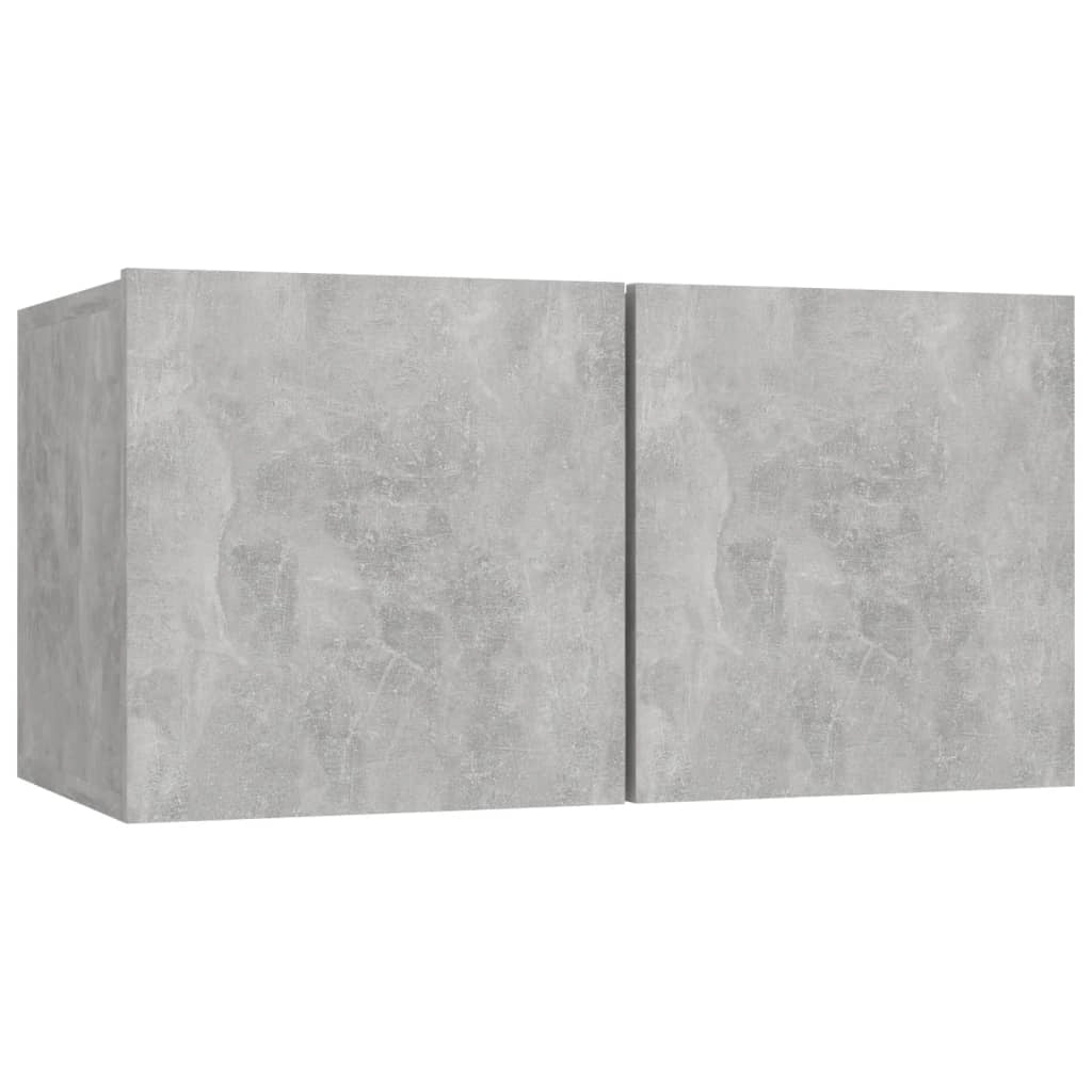 Set di mobili da 4 pezzi tra cui armadio credenza mobile TV televisore per soggiorno camera da letto salotto legno ingegnerizzato grigio 02_0024716
