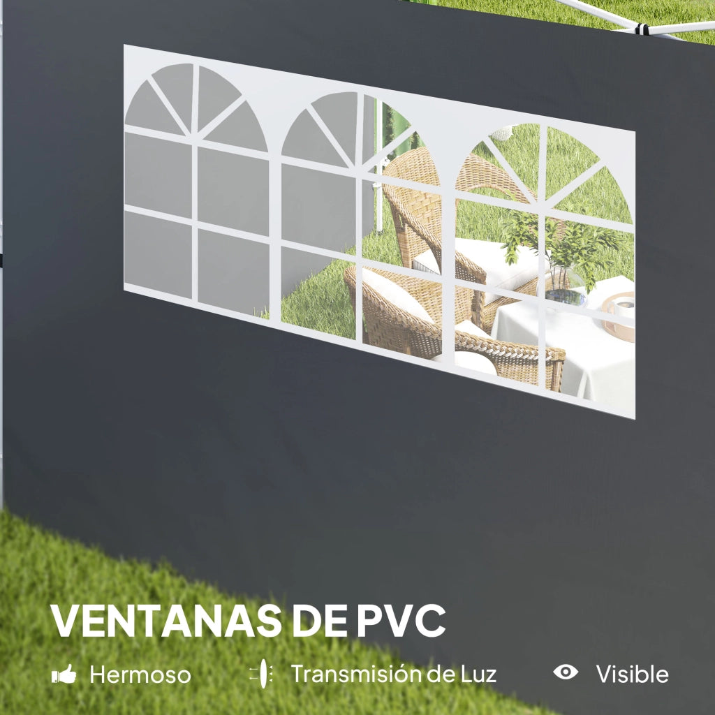 Pareti per Tenda 3x3 m ¨C zephmum ¨C Grigio Scuro 300x200 cm