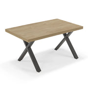 Tavolo allungabile da pranzo Noce Nodato 145x85 MADE IN ITALY modello PABLO fino a 195 CM per sala da pranzo, cucina e soggiorno, design moderno con top in melaminico