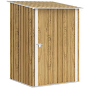 Casetta Giardino Attrezzi in Acciaio ¨C Zephmum ¨C Marrone Chiaro 100x104x160 cm