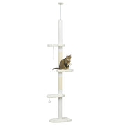 Arbre ¨¤ Chat per Gatti ¨C Zephmum ¨C Bianco 48x32x225-255 cm