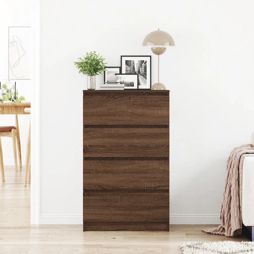 Credenza Rovere Marrone 60x35x98,5 cm in Legno Multistrato cod mxl 13464