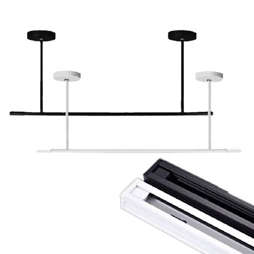 Trade Shop - Asta Regolabile Per Faretti A Binario Elettrico Staffa Illuminazione 20cm T-20cm -