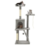Albero per Gatti con Tiragraffi in Sisal 120 cm Grigio 170590
