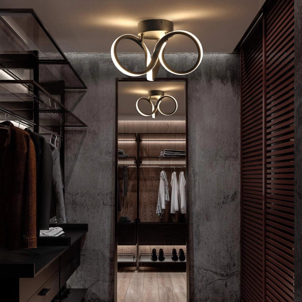 ZMH Lampada da soffitto plafoniera LED moderna 31cm alluminio per interni soggiorno camera letto