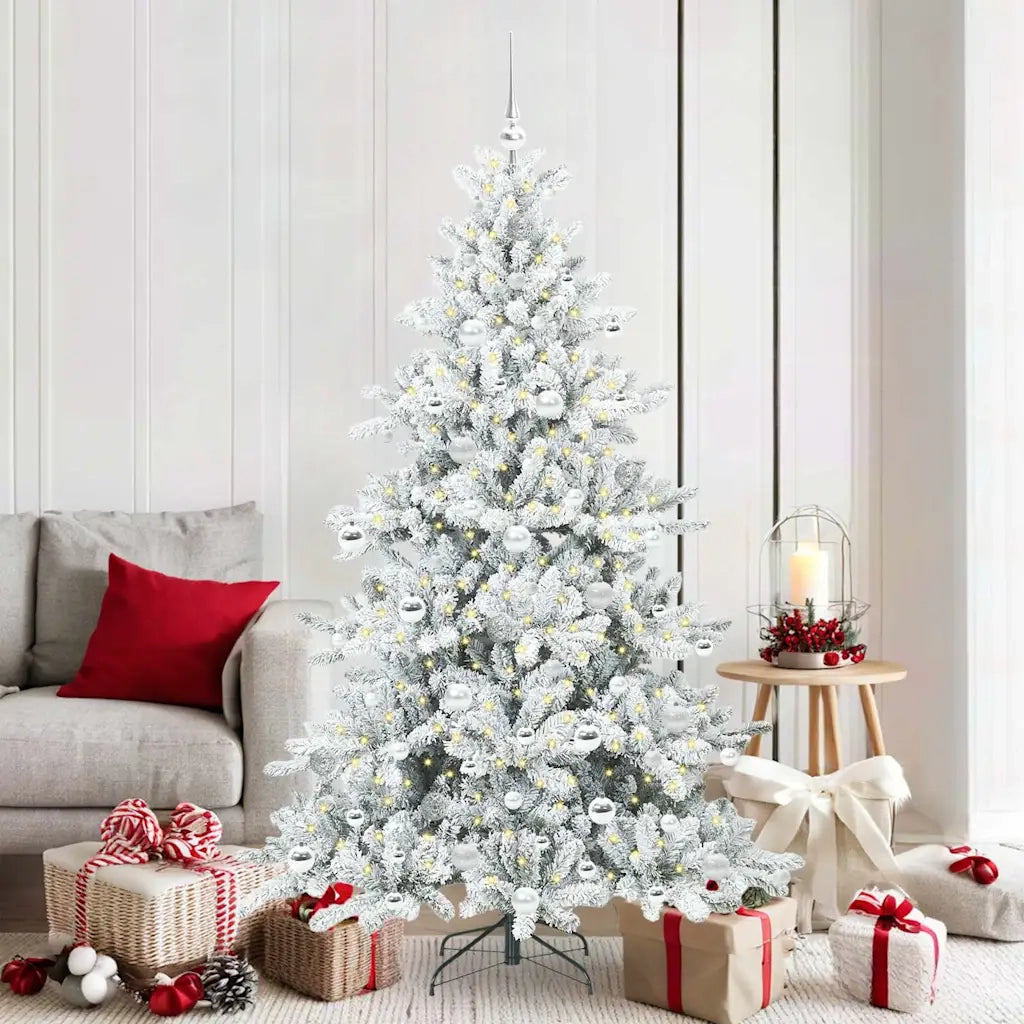 Albero di Natale Artificiale con Rami Pieghevoli Bianco 180 cm 3397723