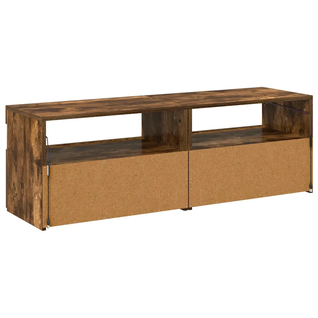 Mobili Porta TV con Luci LED 2 pz Rovere Fumo 60x35x40 cm 815679