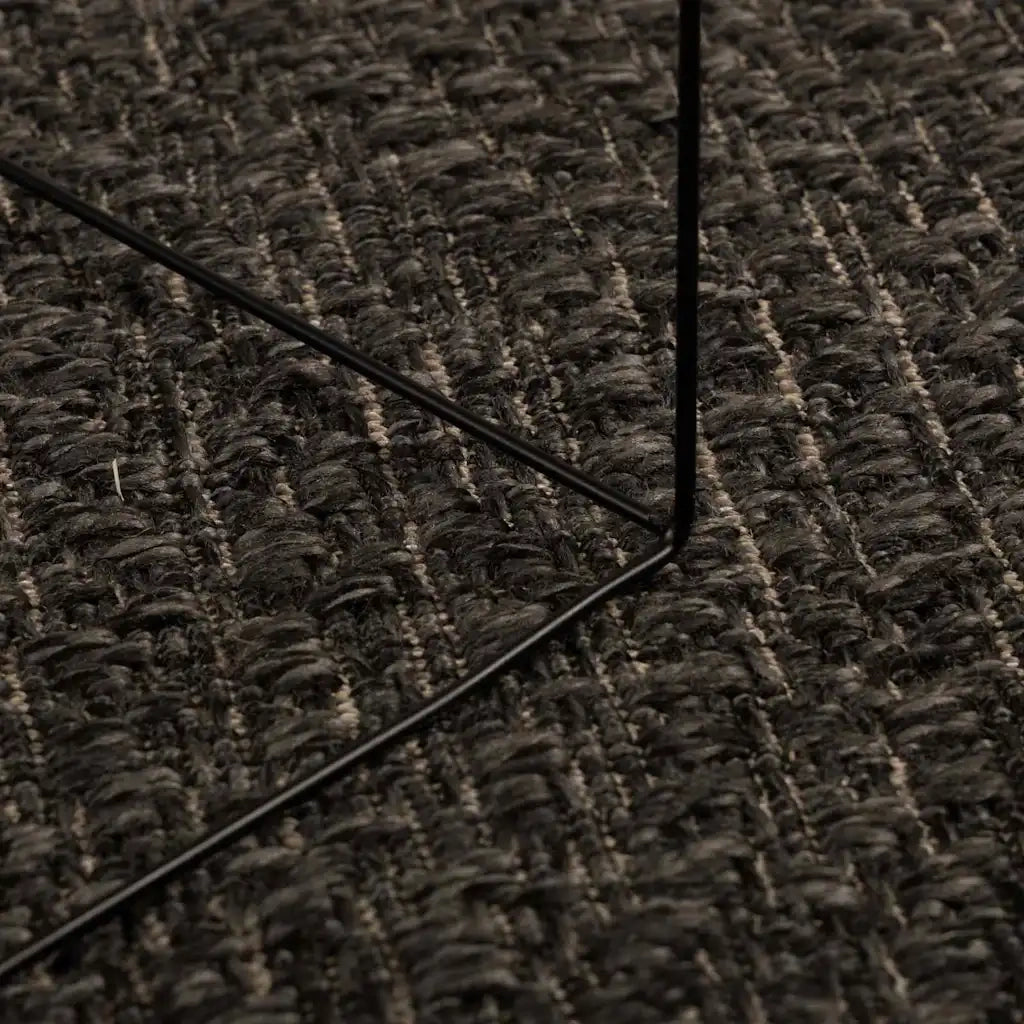 Tappeto ZIZUR Antracite 160x230 cm Aspetto Iuta Interni Esterni 4010336