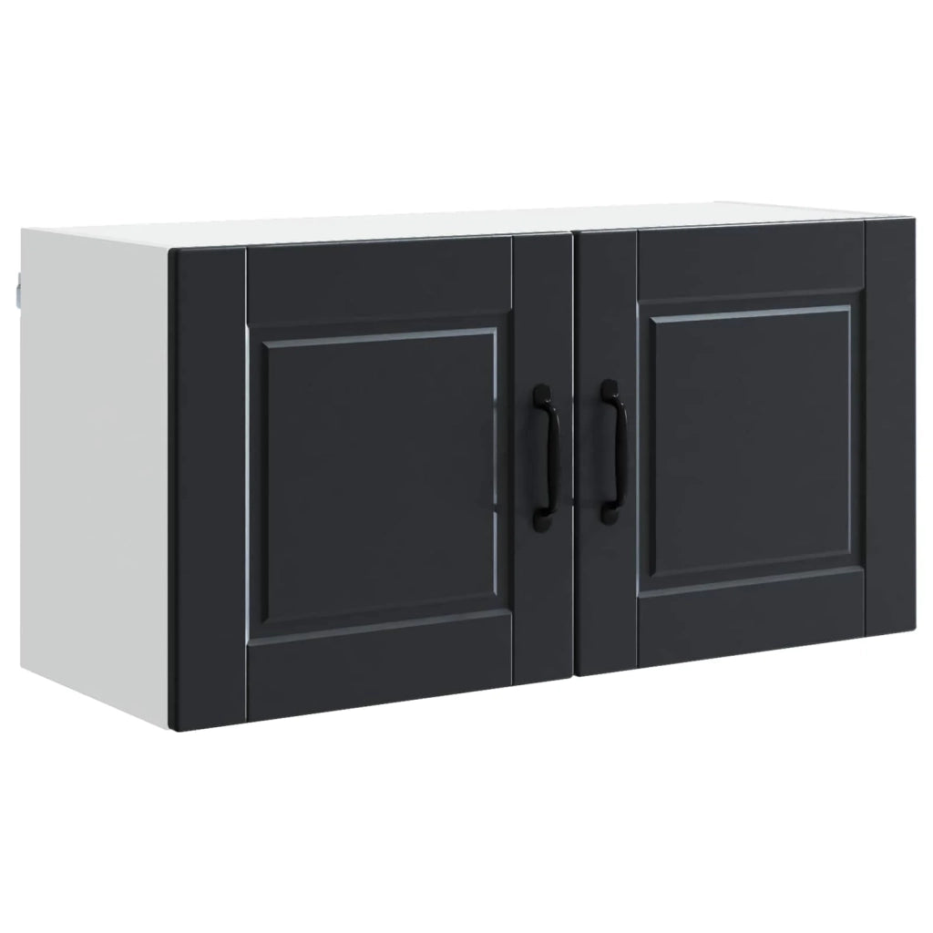 Pensile da cucina pratico contenitore 80 x 31 x 40 cm legno composito nero 02_0054281