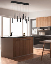 Lampada a Sospensione da Interno a LED in Metallo Nero Opaco