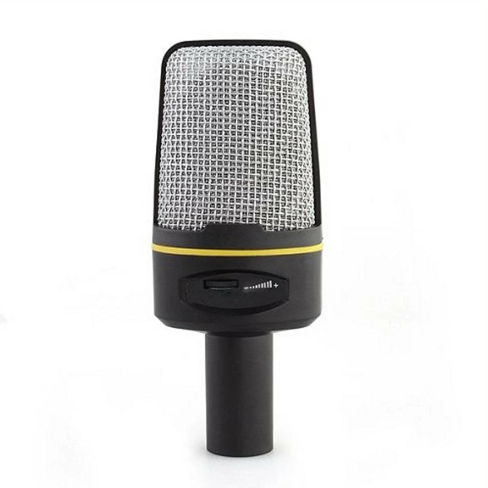 Trade Shop - Microfono A Condensatore Treppiede Da Tavolo Cavo Jack Pc Notebook Chat Qy920 -