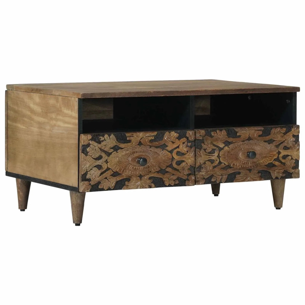 Tavolino da salotto con cassetto Marrone 80 x 54 x 40 cm
