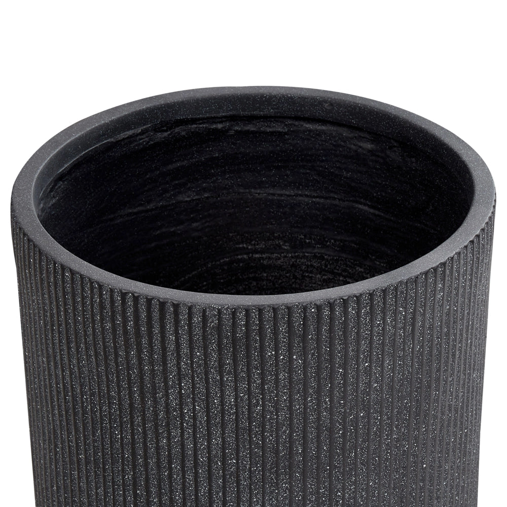 Vaso da fiori per in fibra di argilla grigio 37 x 37 x 37 cm giardino esterno terrazzo