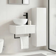 Set di mobili per il bagno 2 pz Bianco Lucido 3406097