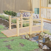 Ponte Giardino Ringhiere 150x67x56cm Legno Massello Abete Rossocod mxl 127301