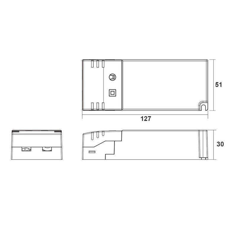 Alimentatore Dimmerabile Con Triac Dimmer Taglio di Fase DC 12V 25W Per Striscia Led 12V DIM12-25