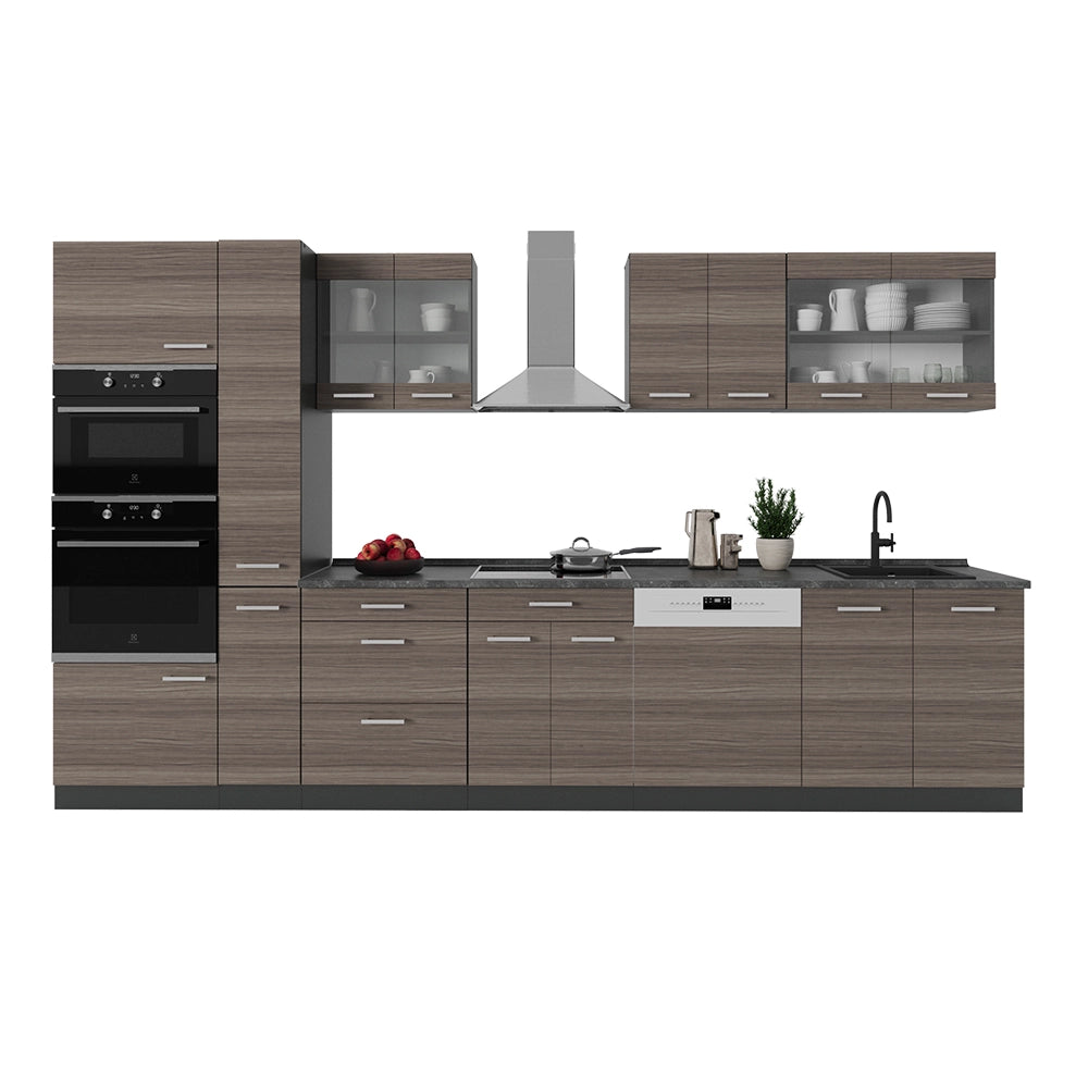 Vicco Cucina completa  Grigio nobile/antracite 350 cm , PL Antracite