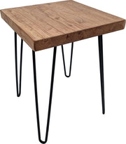 Tavolo di Cassettoni di Pioppo - Quadrato 40 cm - Tavolo da Salotto in Legno e Metallo - Tavolo Decorativo di Fiori in Legno