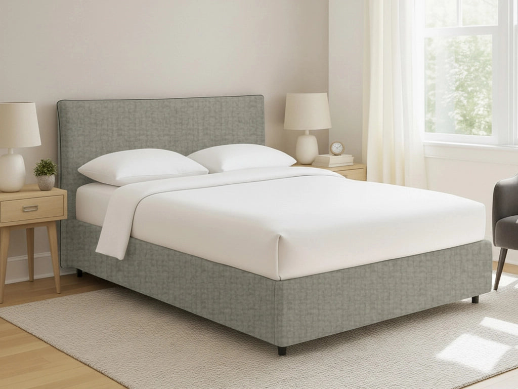 Oldham, Letto Piazza e Mezza Sfoderabile Made in Italy, Grigio