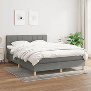 Giroletto a Molle con Materasso Grigio Scuro 140x190 cm Tessutocod mxl 99539