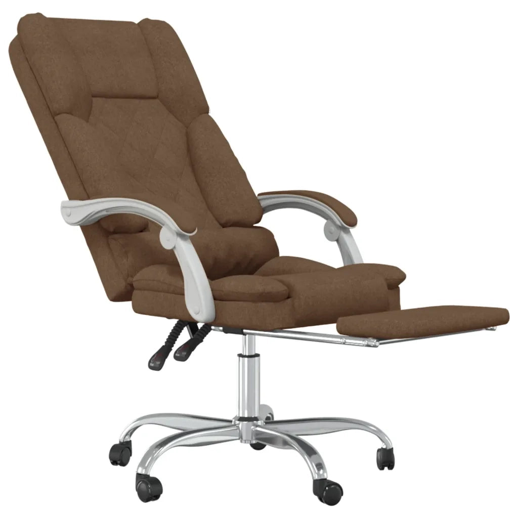 Sedia da Ufficio Massaggio Reclinabile Marrone in Tessuto cod mxl 35265