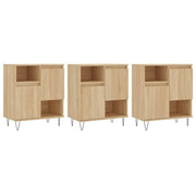 Buffet credenza cassettiera armadio mobile contenitore organizer per cucina soggiorno salotti 3 pezzi legno ingegnerizzato Sonoma marrone 02_0037114