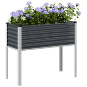 Fioriera da giardino antracite 100x45x90 cm in acciaio 4008972