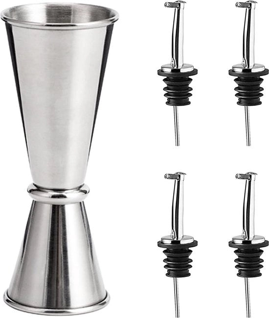 Misuratore da 30/60 ml con 4 beccucci in acciaio inox