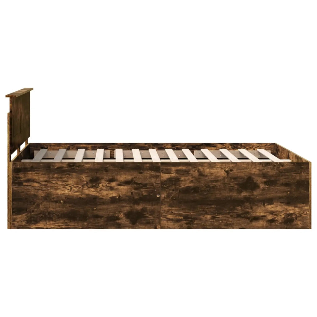 Struttura del letto Rovere fumé 160 x 200 cm Legno multistrato 3408561