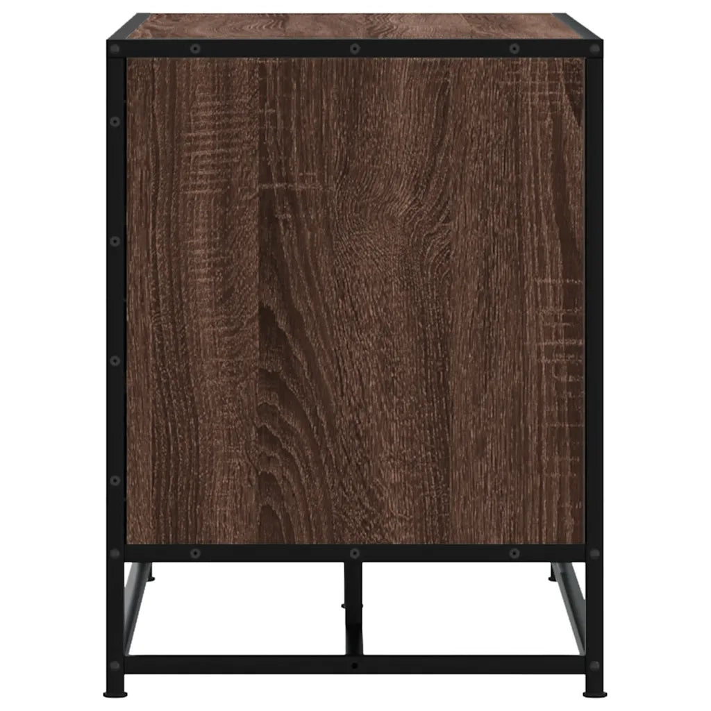 Scarpiera Rovere Marrone 100x40x53,5 cm in Truciolato e Metallo