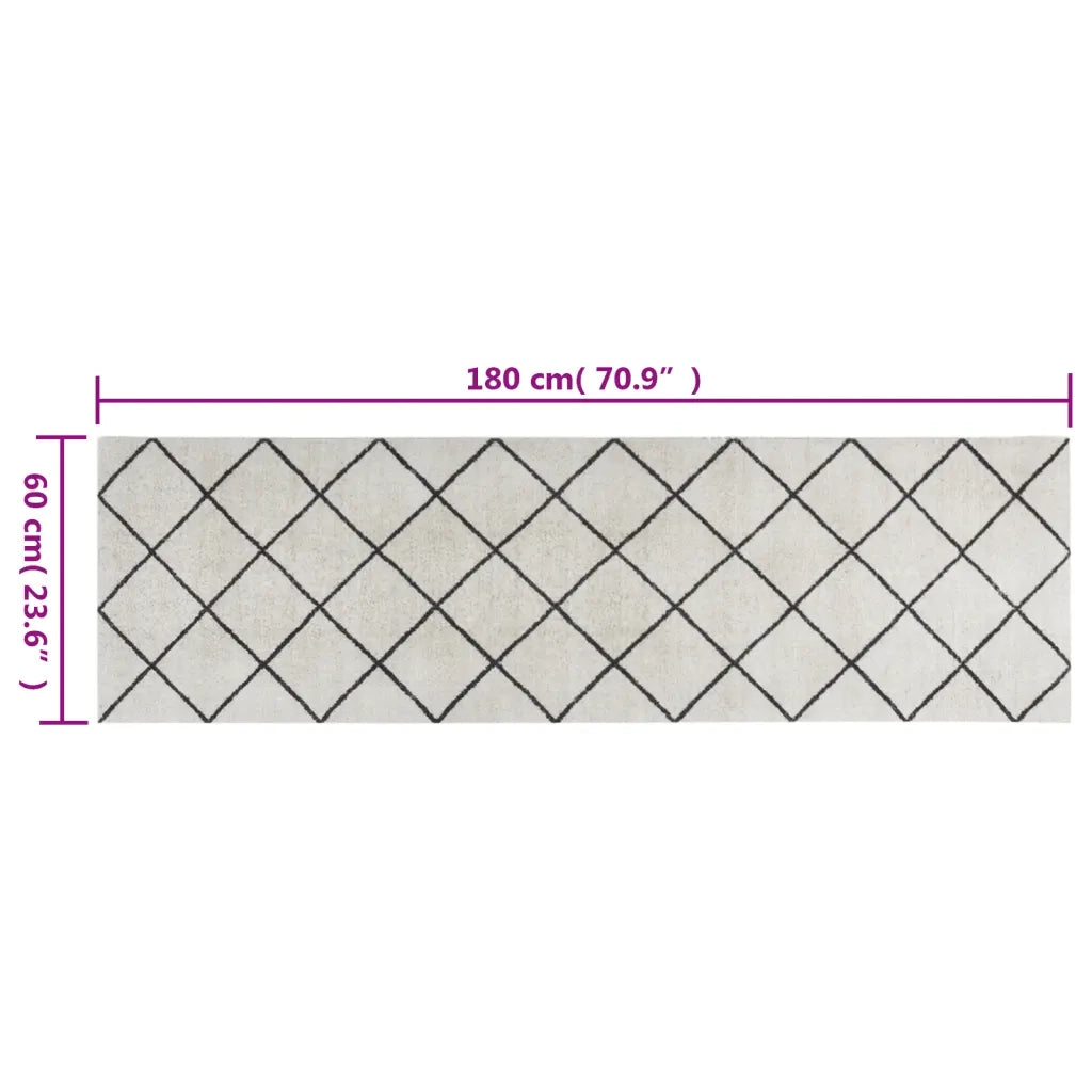 Tappetino da cucina lavabile design elegante motivo a quadri 180 x 60 cm flessibile velluto blu 02_0046060