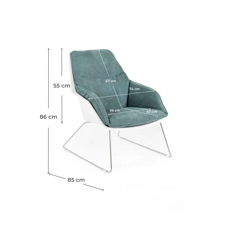 Poltrona in polipropilene Grace L P H 74 x 85 x 86 Stones
