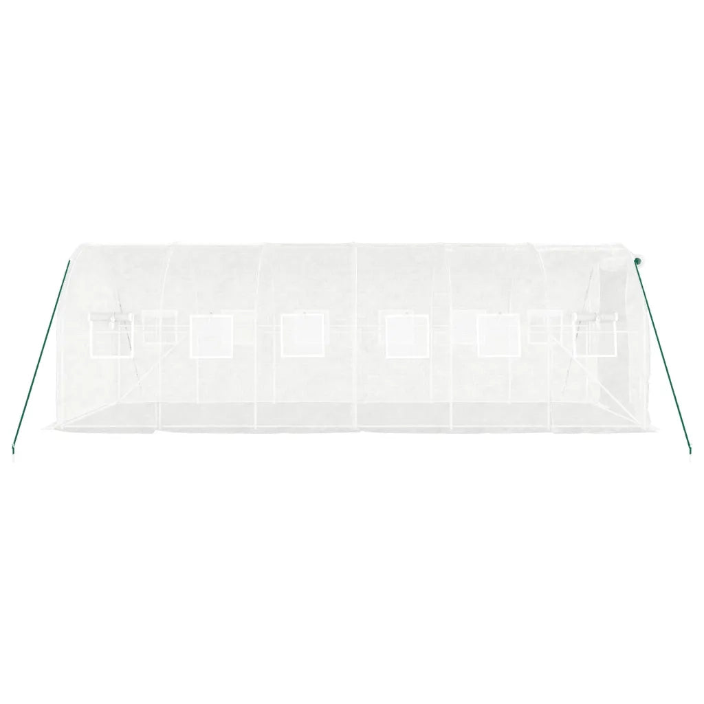 Serra con Telaio in Acciaio Bianco 12 m² 6x2x2 m 3188029
