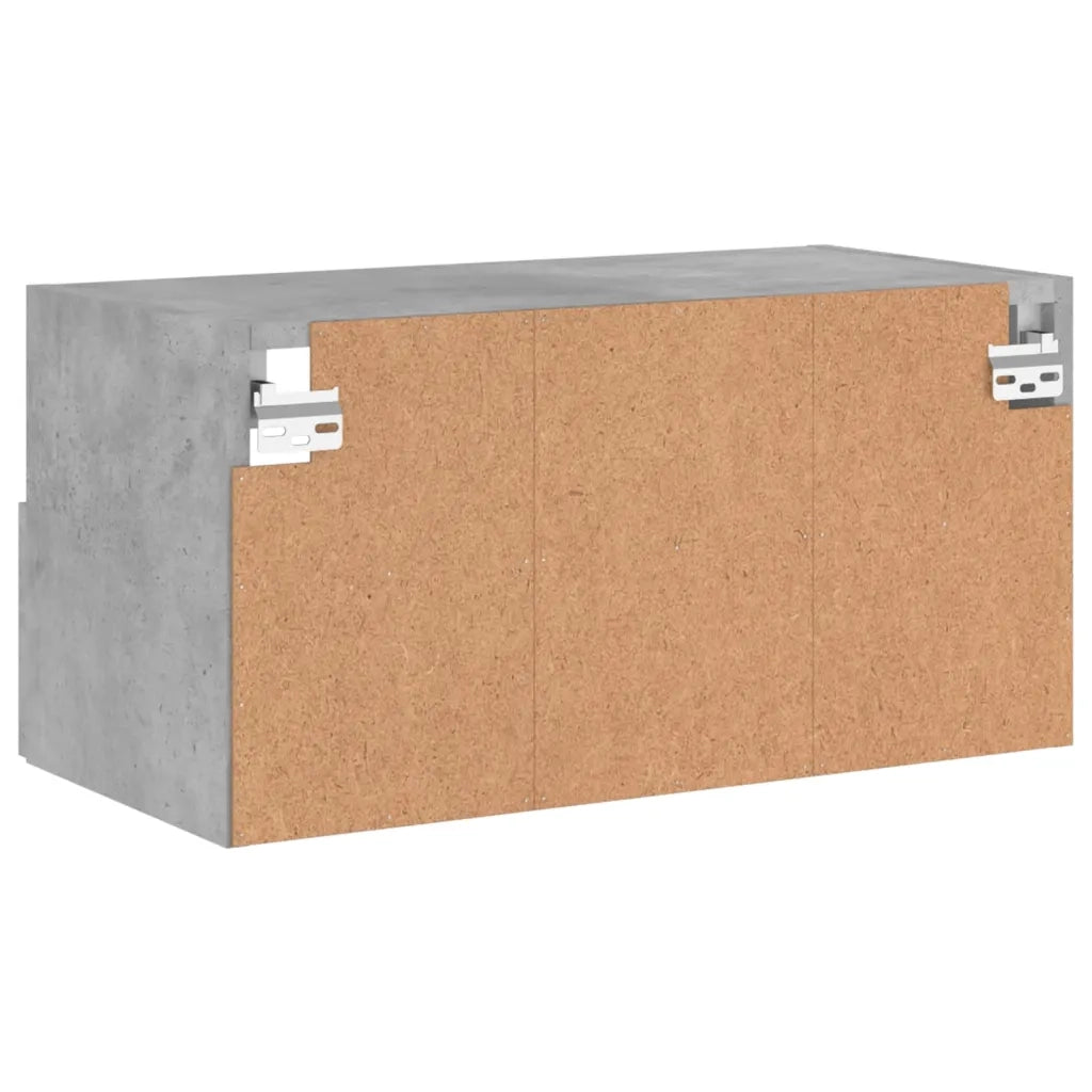 Mobile TV a Parete Grigio Cemento 60x30x30 cm Legno Multistrato 836860