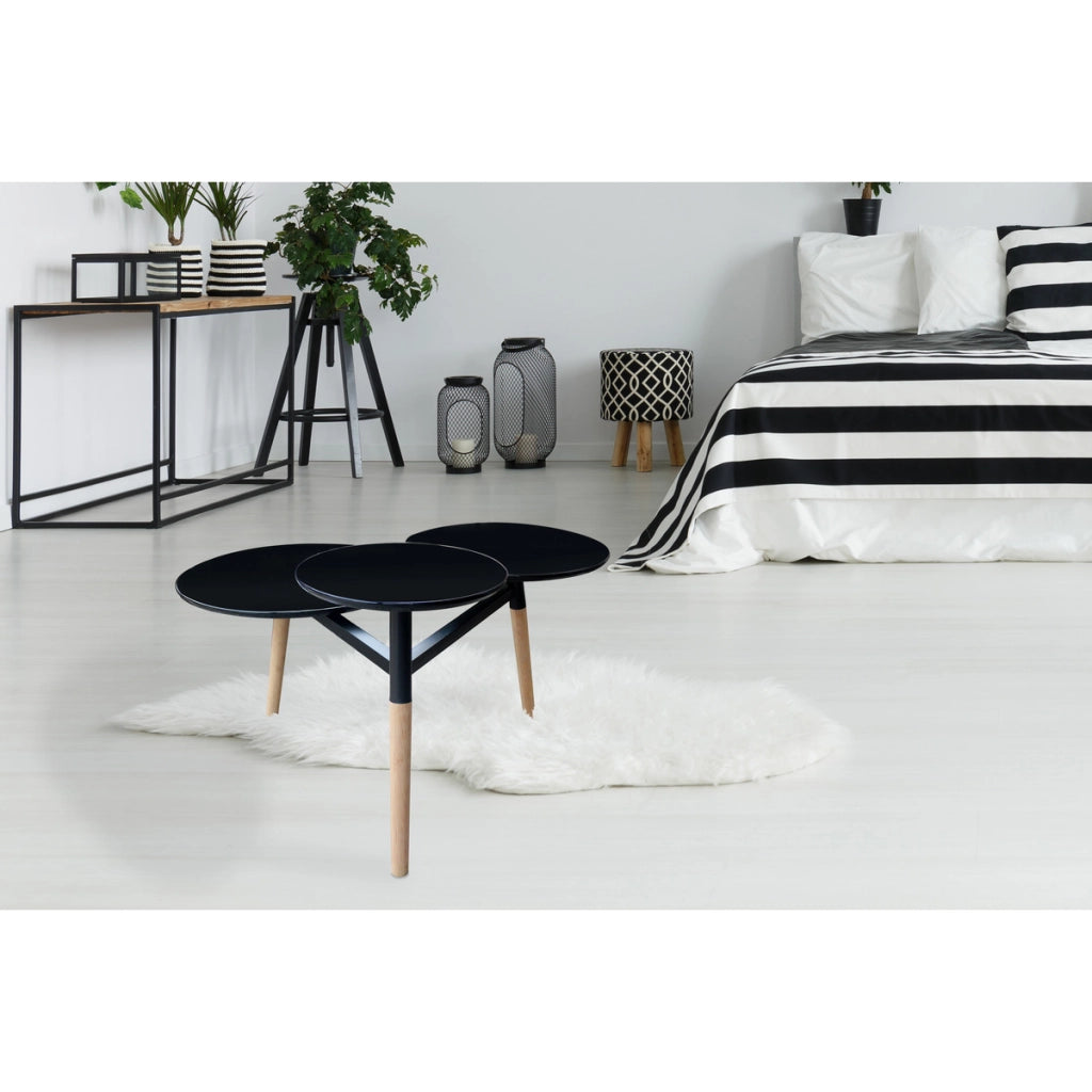 Tavolino di design Butler 300 con piani sfalsati