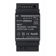 Alimentatore Trasformatore Da Guida Barra DIN 60W, 3 Moduli, Serie HDR-60, Disponibili DC 12V 24V (DC 24V)