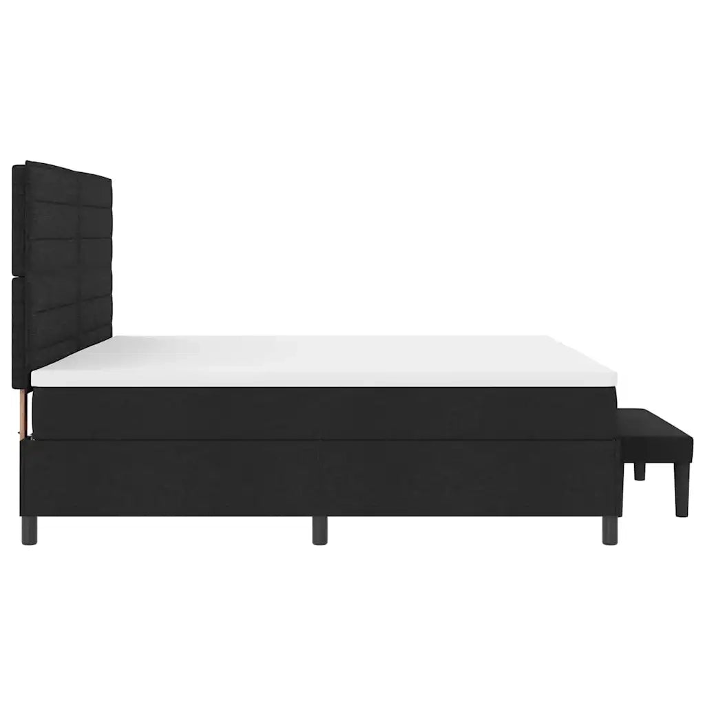 Letto a molle con materasso Nero 200 x 200 cm Tessuto 3344018