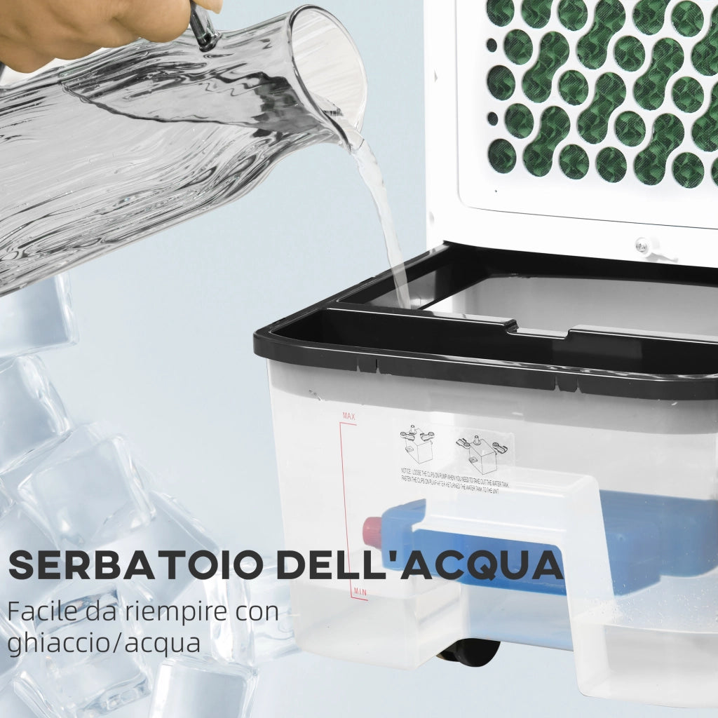 Raffrescatore 4 in 1 con Umidificatore ¨C zephmum ¨C Bianco e Nero 38.2x31.6x76 cm