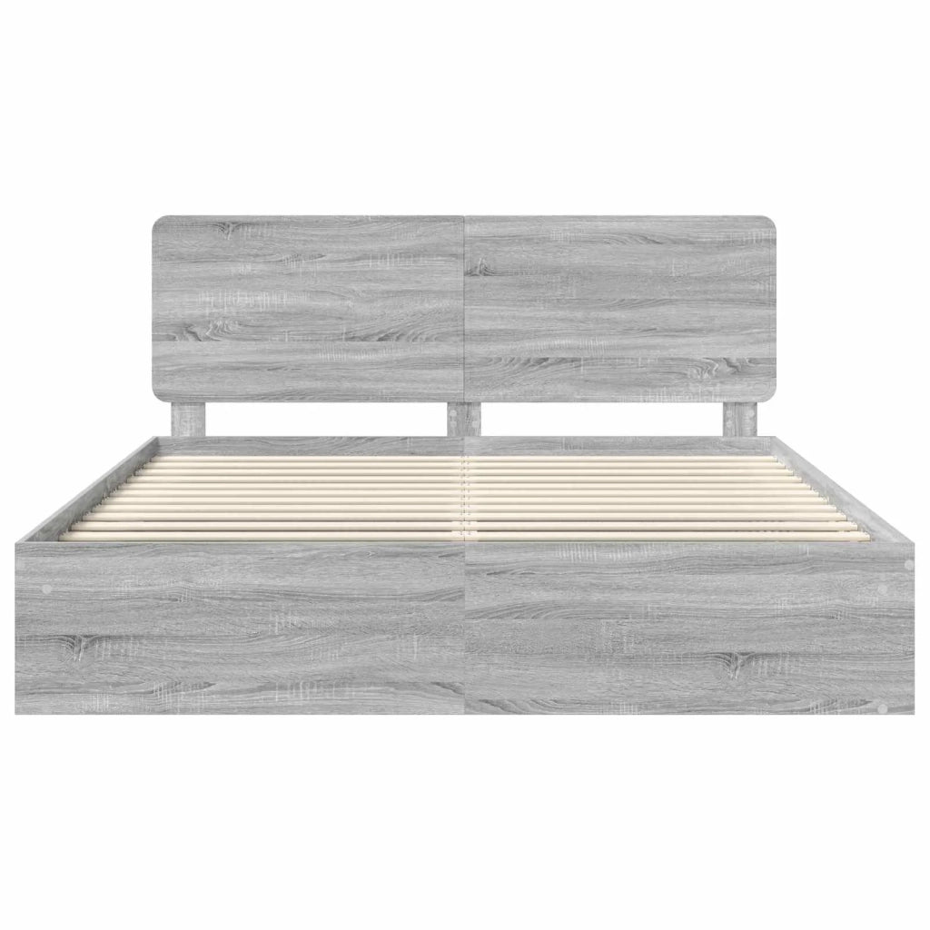 Struttura del letto Grigio Sonoma 180 x 200 cm Pino massello 3412457