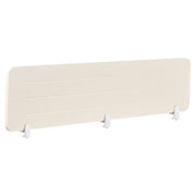 Pannello divisorio Beige Chiaro Copertura in tessuto 180 x 40 cm Schermo acustico Morsetti di montaggio modulari Casa Ufficio