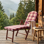 Poltrona Sdraio 4 posizioni con cuscino in Cotone Legno cm 84x75x110 - PERCY