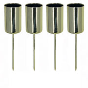 Supporto per candela a quattro bracci - Sostegno per candela a stantuffo - Fiammifero - Supporto metallico - Ø 2,5 cm - 9 cm alto