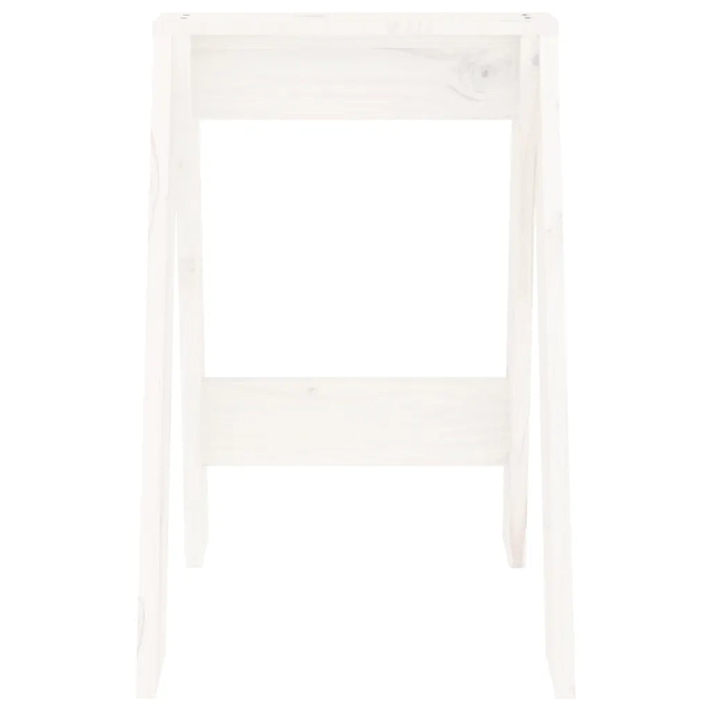 Sgabelli 2 pz Bianchi 40x40x60 cm in Legno Massello di Pino cod mxl 50314