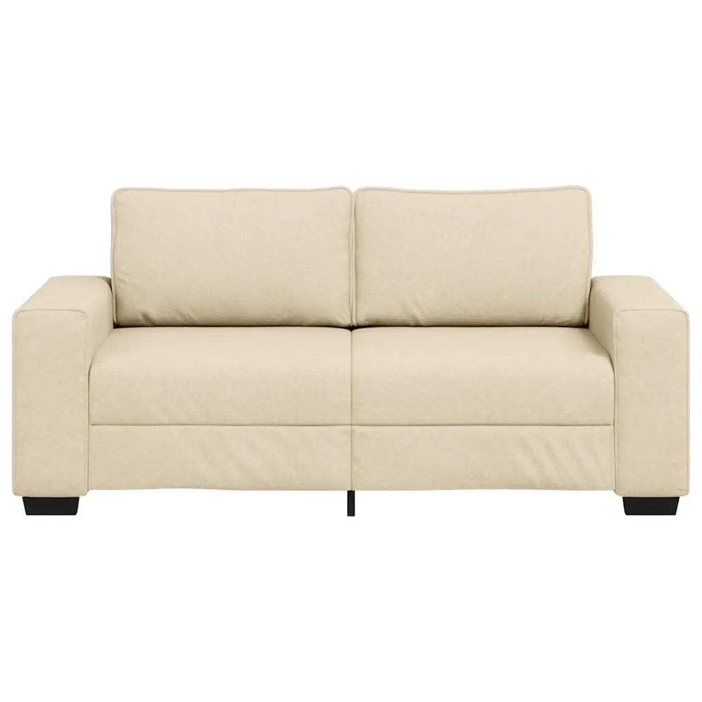 Divano a 2 Posti Crema 180x77x82 cm in Tessuto 4105173