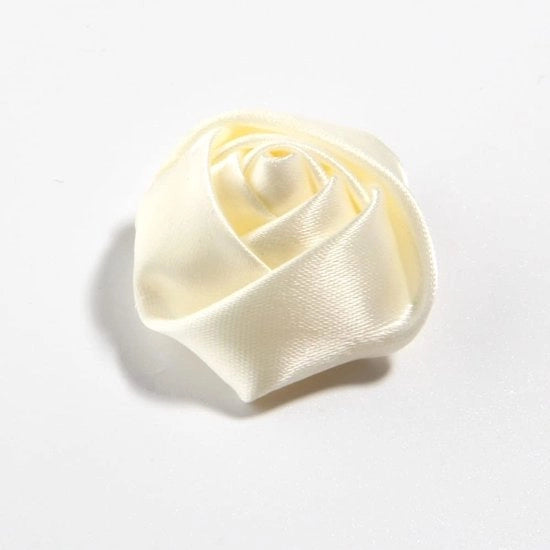 Decorazioni floreali in poliestere 100 pezzi - Mini fiori di rosa - Fiori decorativi - Accessori per matrimoni - Boccioli tridimensionali di rosa - Dimensioni 15/25/35/50 mm - Boccioli di rosa artificiale