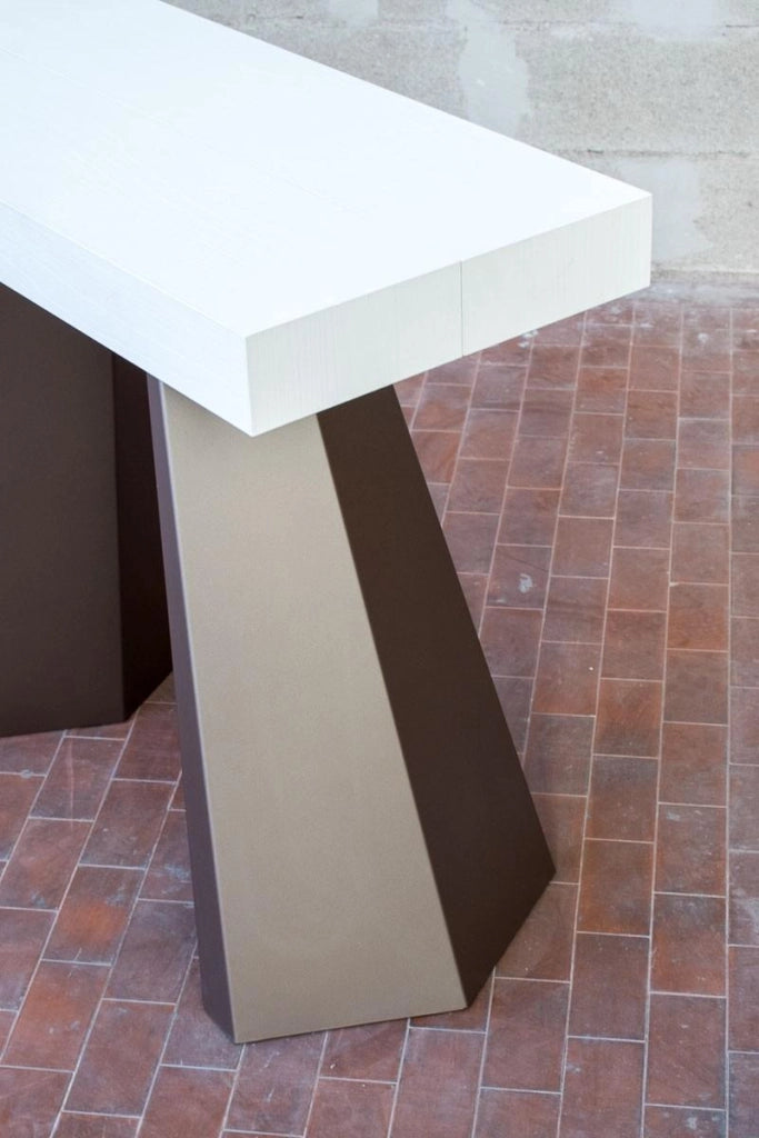 Consolle Allungabile in Legno e Ferro H77x40x90/300cm Diamante Bianco Frassino Orso Classica