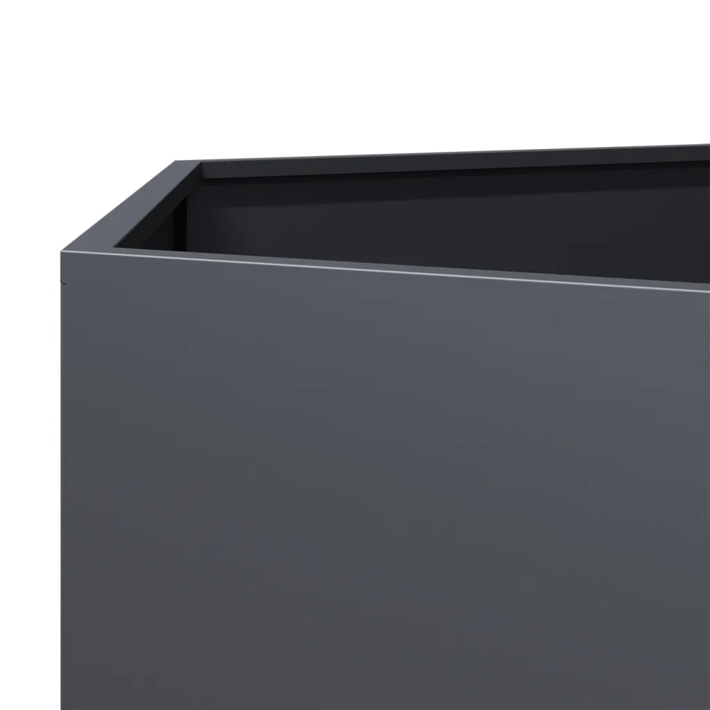 Fioriera da Giardino-Vaso da Esterno Antracite Esagono 138x120x45 cm in Acciaio