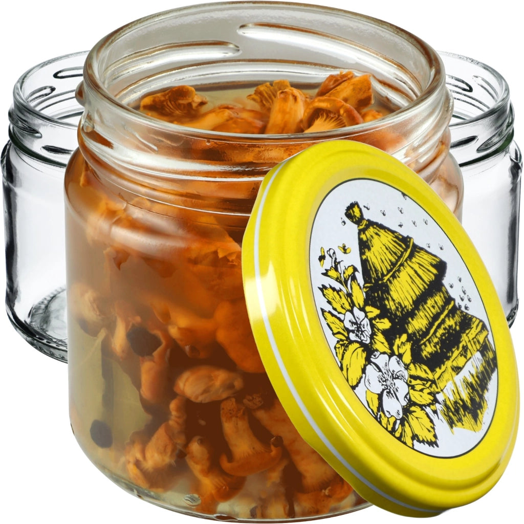 Barattoli per conserve KADAX Lerma 200 ml 50 pezzi 66 mm + coperchi "Api"