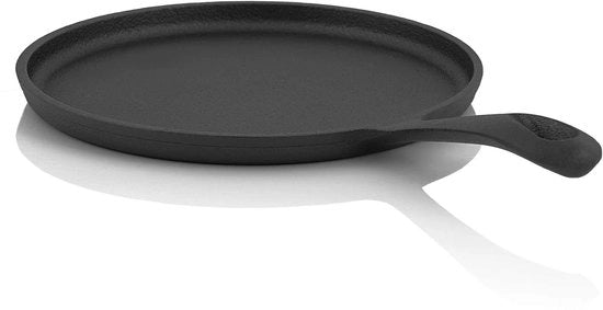 Piastra per pannocchie in ghisa - Ø 19 cm - Preindafforata - Piastra per pannocchie da esterno - Piastra per griglia - Ideale per barbecue - Manuale inclusa - Piastra per pannocchie